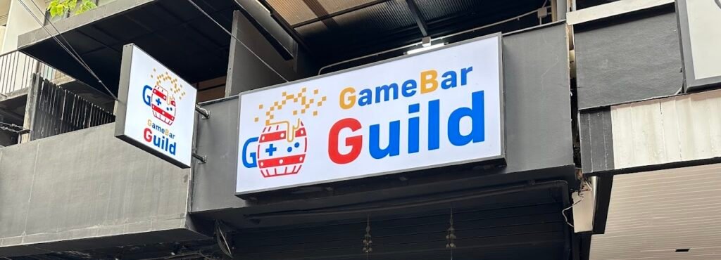 A photo of the logo from Game Bar Guild Soi 26