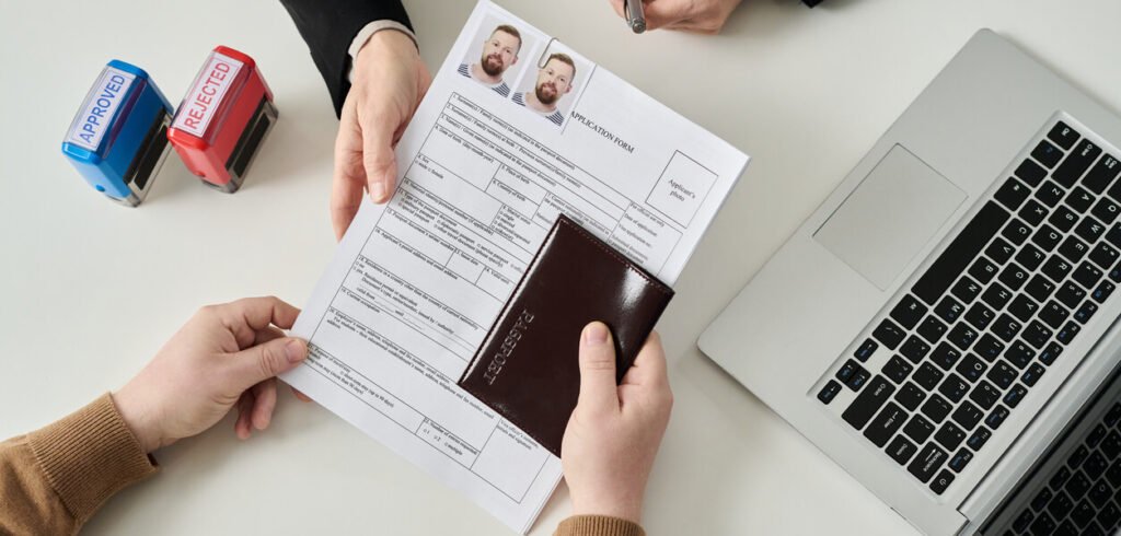 A Person Submitting Their Visa Form